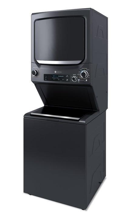 GE Electric Unitized Spacemaker 4.5 Cu. Ft. Washer / 5.9 Cu. Ft. Dryer with WiFi Diamond Gray - GUD5… 