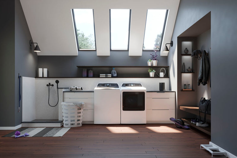 Profile 7.4 Cu. Ft. SmartHQ Electric Dryer with Washer Link and Sanitize - PTD70EBMTWS 