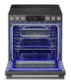 LG 6.3 Cu. Ft. Smart Electric Range with Air Fry – Black Stainless Steel - LSEL6335ZE