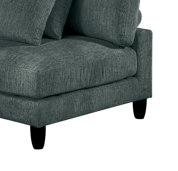Lounge 5-Piece Chenille Modular Sectional – Grey