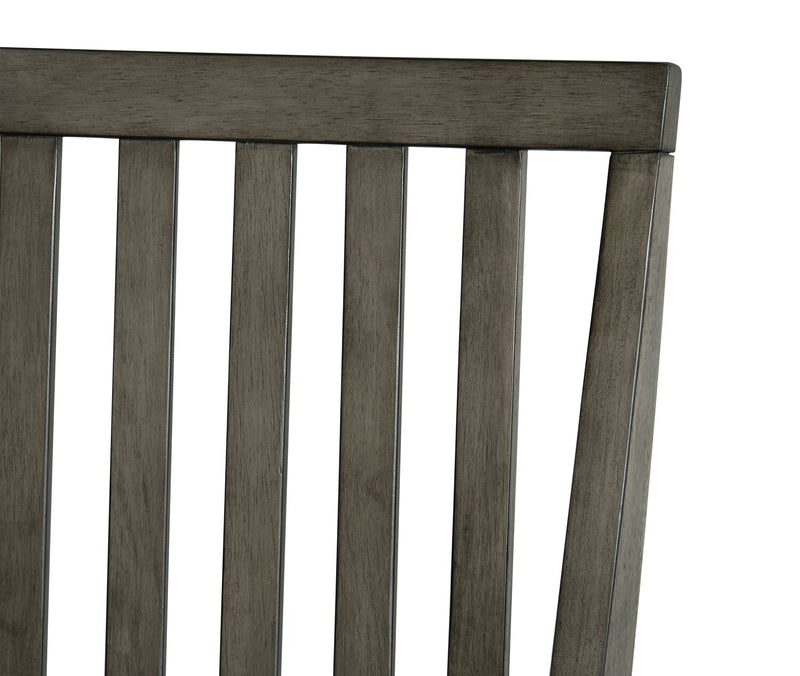 Bryn Dining Chair with Fabric Seat, Spindle-Back - Dark Grey