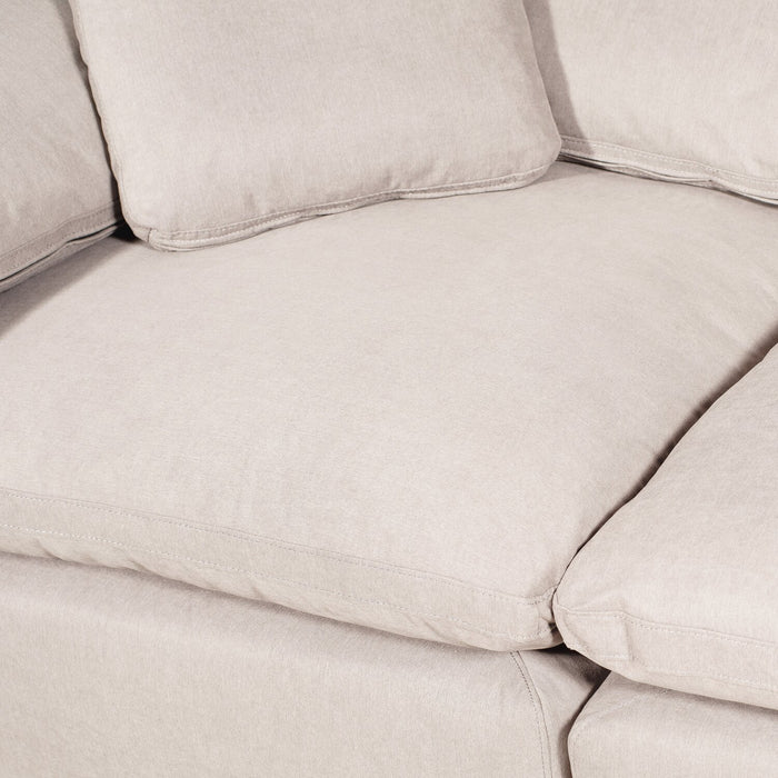 Eclipse 5-Piece Linen-Look Fabric Modular Sectional - Linen