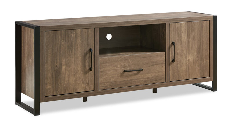 Alvin 64\" Modern TV Stand with Storage and Cable Management for TVs up to 70\"- Hazelnut
