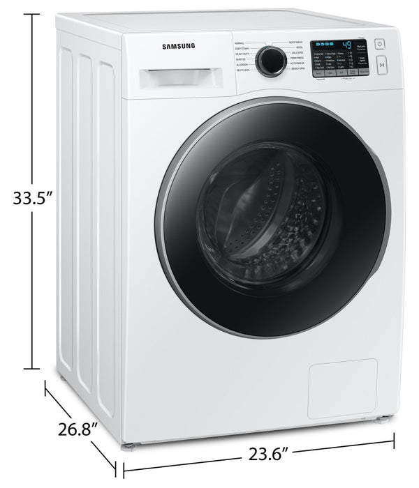Samsung 24\" 2.9 Cu. Ft. Front-Load Steam Washer - White - Stackable - WW25B6800AW/AC 