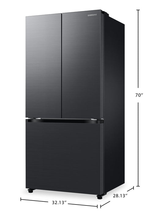 Samsung 33\" 17.5 Cu. Ft. Counter-Depth French-Door Refrigerator - Black Caviar Matt - RF18A5101MT/AA