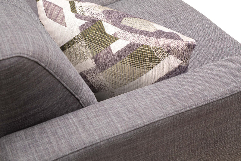 Freeman Linen-Look Fabric Loveseat - Charcoal 