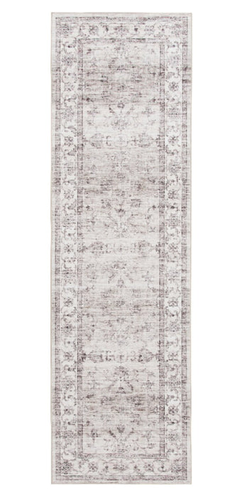 Aylin Ivory Washable Runner Area Rug - 2’ x 7’