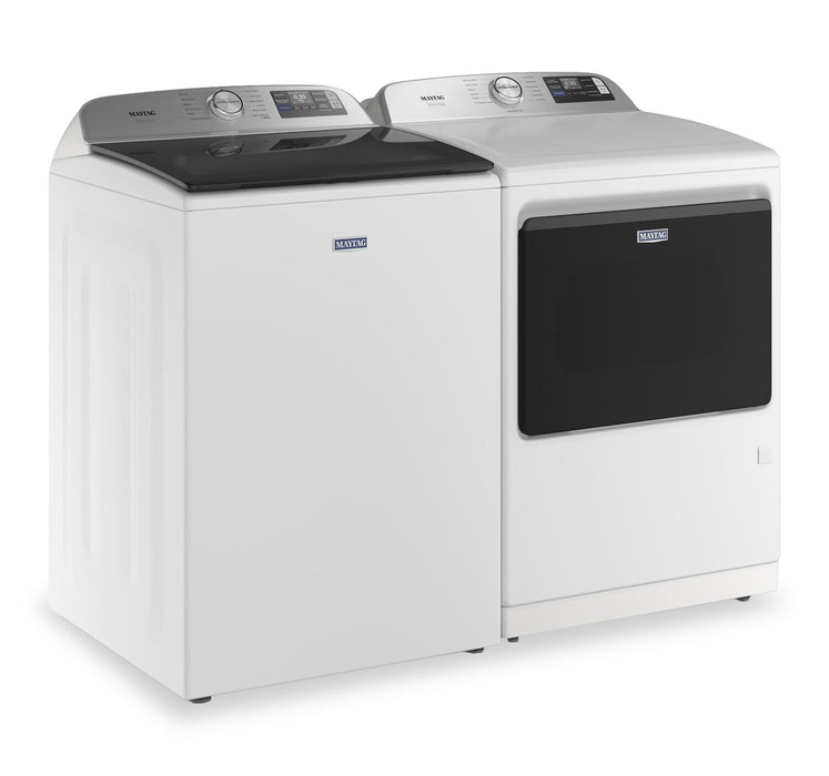 Maytag 6.0 Cu. Ft. Top-Load Washer and 7.4 Cu. Ft. Pet Pro Front Load Gas Dryer – White 