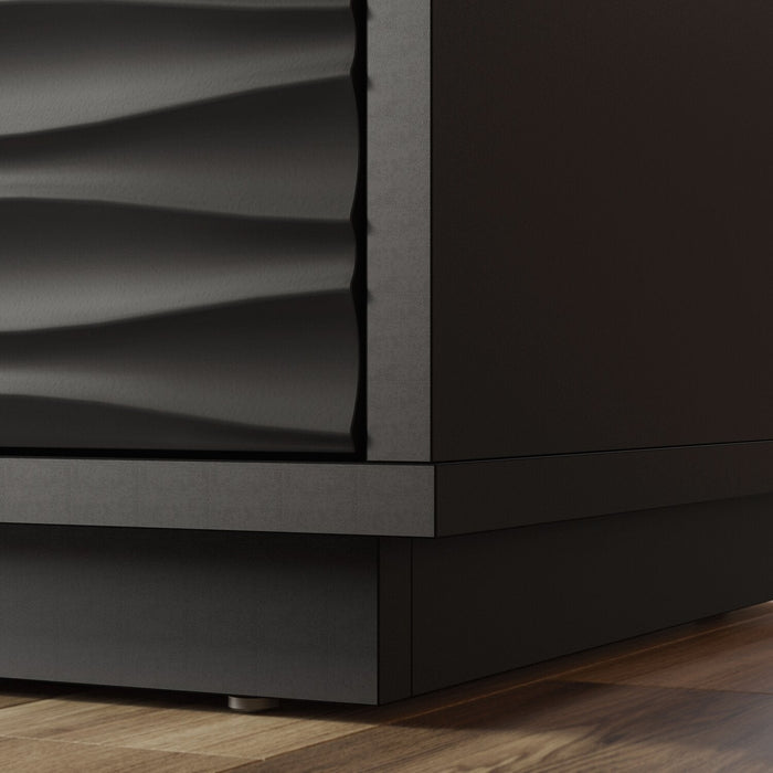 Reese 24” Modern 2-Drawer Cabinet - Black 