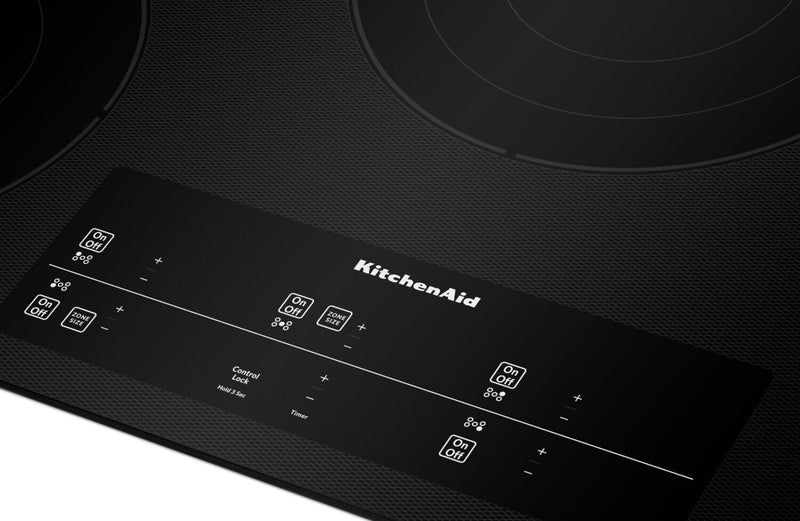 KitchenAid 36\" 5-Element Electric Cooktop - Black - KCES956KBL 