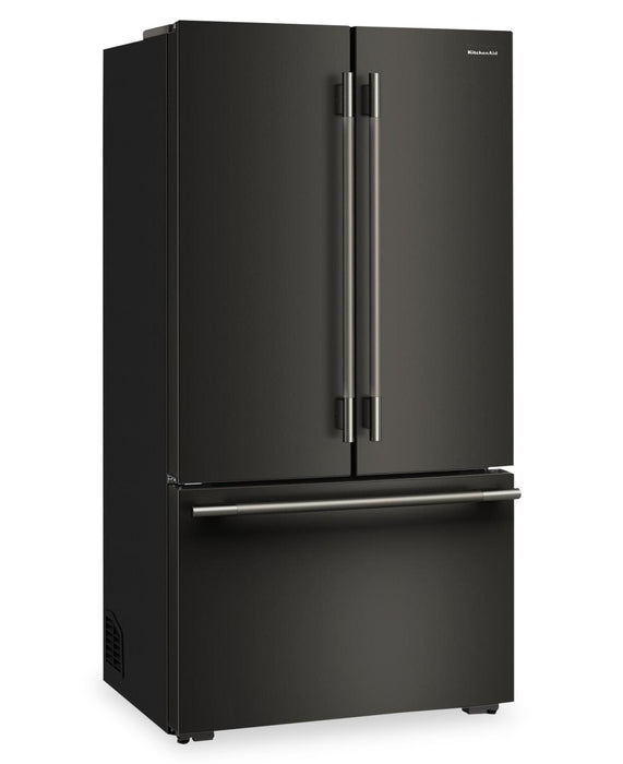 KitchenAid 36\" 24 Cu. Ft. Counter-Depth French Door Refrigerator – Black Ore - KRFC236SBE
