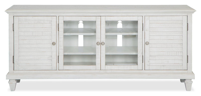 Baron 114\" Rustic 4-Piece Pine Entertainment Centre with Storage and Cable Management for TVs up to 70” 