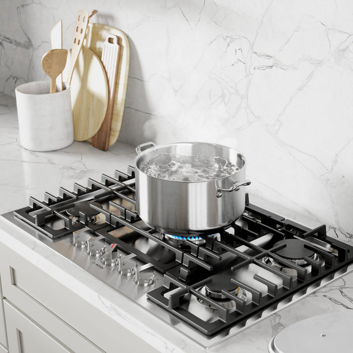 Bosch 30\" 800 Series Gas Cooktop with Dual-Flame Power Burner - NGM8059UC