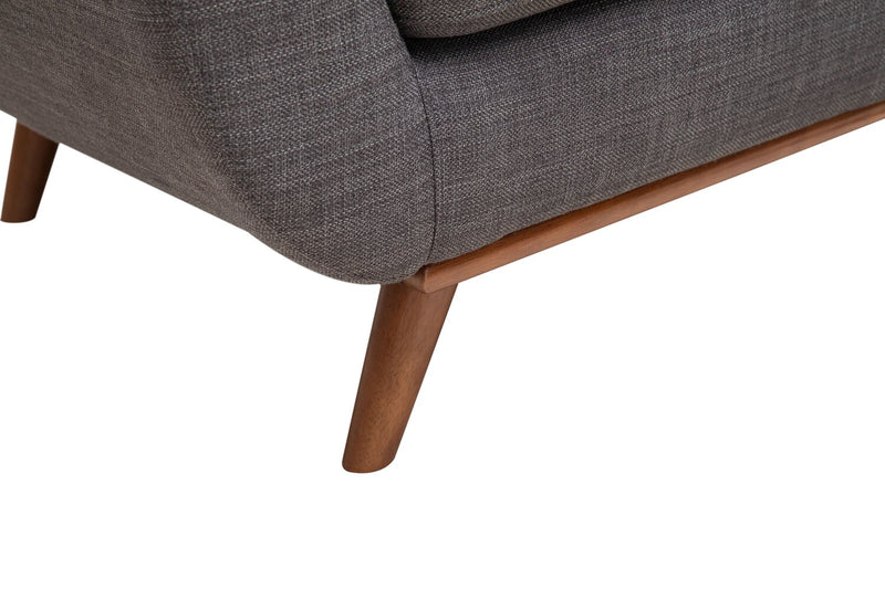 Freeman Linen-Look Fabric Loveseat - Charcoal 