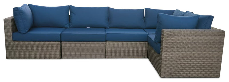 Naples 5-Piece Patio Set - Blue