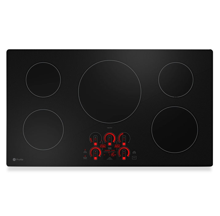 Profile 36\" 5-Element Induction Cooktop - Black - PHP7036DTBB 