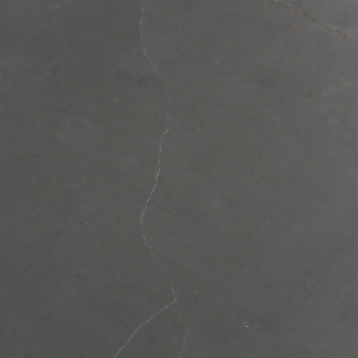 Hamilton 22\" Modern Triangular 3-Pack Nesting Tables - Grey Marble Look Top with Black Metal Legs