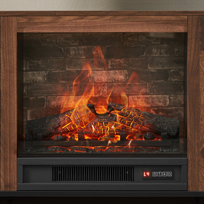 Harvin 54\" Electric Fireplace TV Stand with Storage for TVs up to 50\" – Brown Oak 