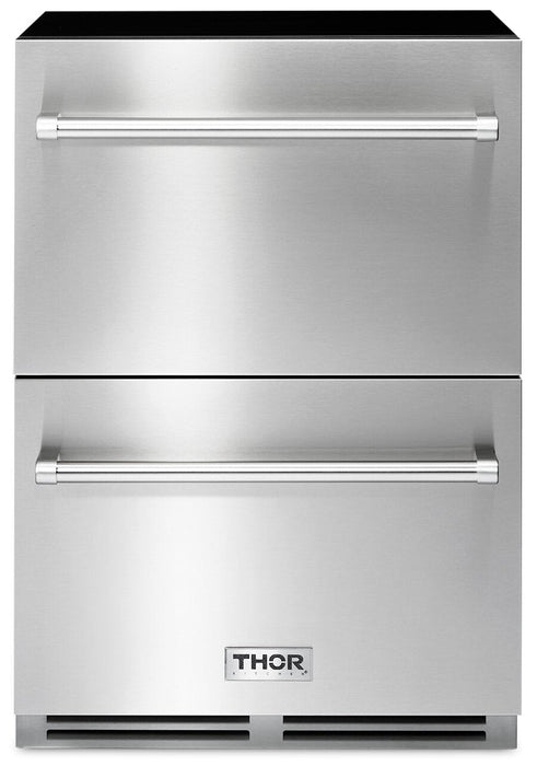 Thor 24\" 5.4 Cu. Ft. 2 Drawer  Refrigerator - Stainless Steel - TRF24U 
