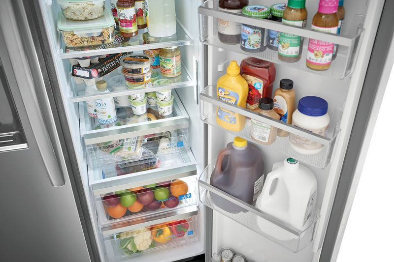 Frigidaire Gallery 36.1\" 22.3 Cu. Ft. Counter-Depth Side-by-Side Refrigerator - Smudge-Proof® Stainl… 