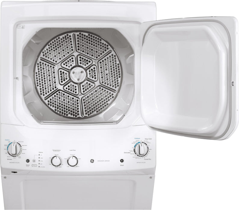 GE Unitized Spacemaker Washer and Electric Dryer Combination - GUD27ESMMWW