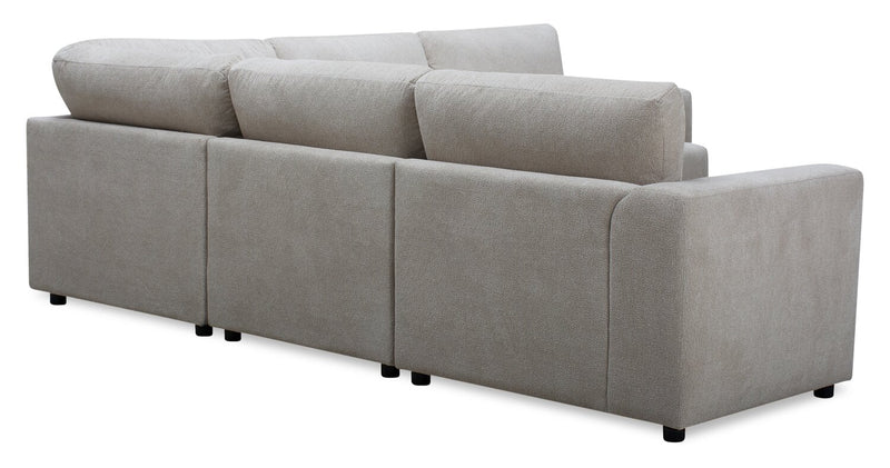 Voyage Modular 5-Piece Fabric Sectional with Removable Back Cushions – Beige 