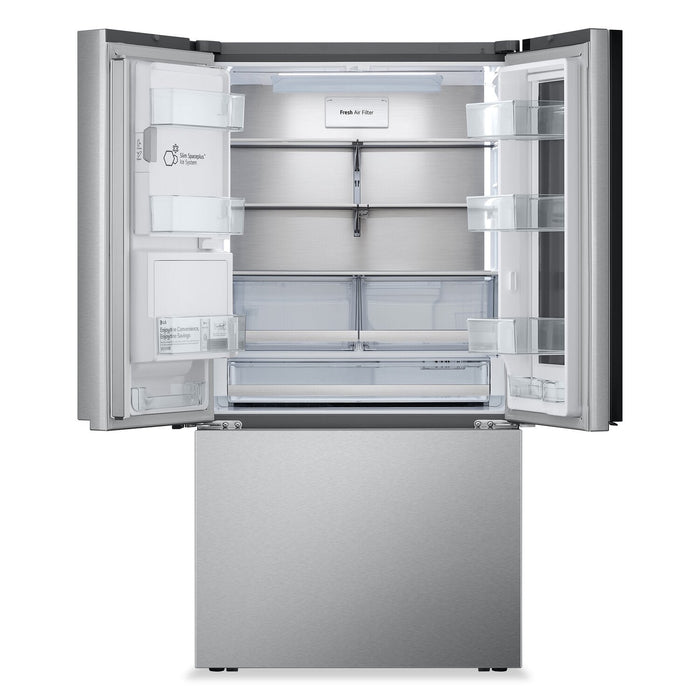 LG 36\" 26 Cu. Ft. French-Door Counter-Depth MAX™ Refrigerator - Smudge Proof Stainless Steel - LRYKC… 