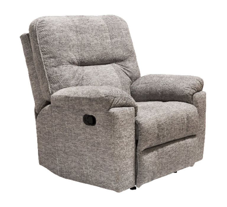 Canadian Made Fynn 40\" Dove Grey Chenille Fabric Glider Reclining Chair 