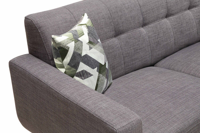 Freeman Linen-Look Fabric Loveseat - Charcoal 