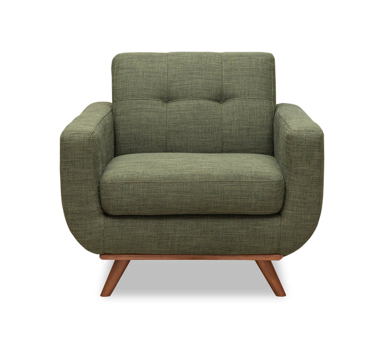 Freeman Linen-Look Fabric Chair - Avocado