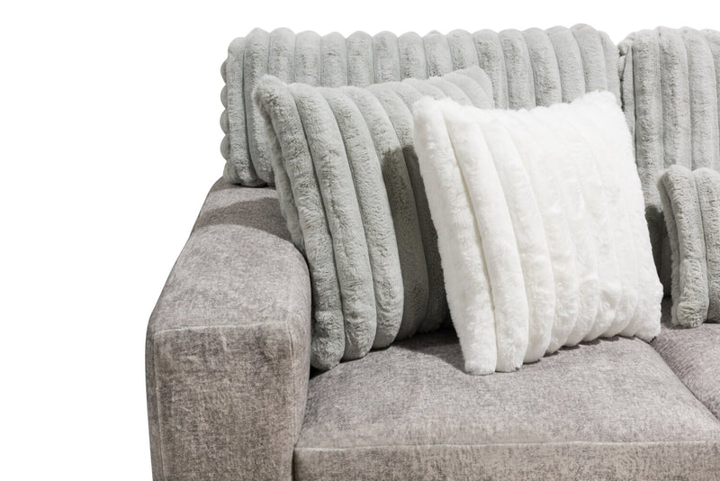 Koda Chenille Sofa - Plush Paloma