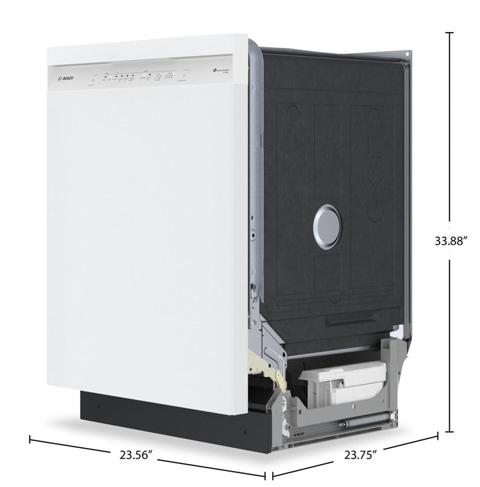 Bosch 100 Series 24\" 48 dBA Smart Dishwasher with PrecisionWash® - White - SHE41CM2N 