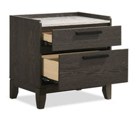 Sable Bedside 2-Drawer Nightstand, 24