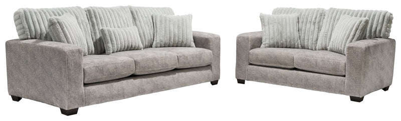 Koda Chenille Loveseat - Plush Paloma