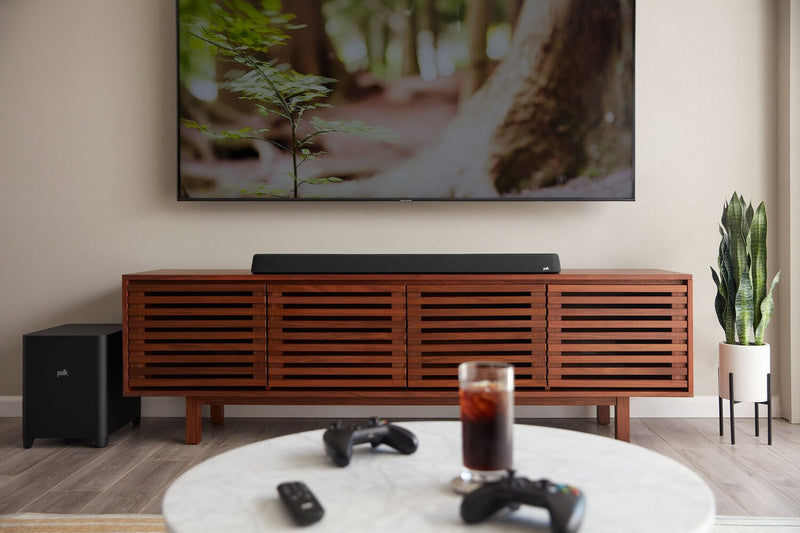 POLK 5.1.2 CH Dolby Atmos DTS:X 3D Audio Soundbar with Wireless Subwoofer (Magnifi MAX AX) 