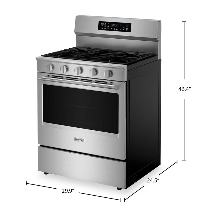 Maytag 30\" 5 Cu. Ft. Gas Range - Fingerprint Resistant Stainless Steel - MFGS7030SZ
