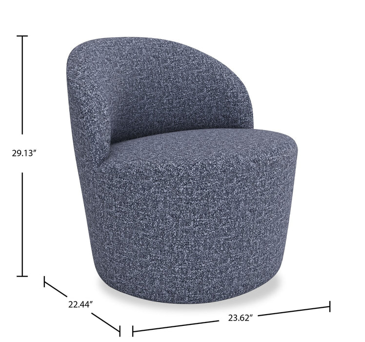 Lexi 28.35\" Fabric Accent Chair – Blue 