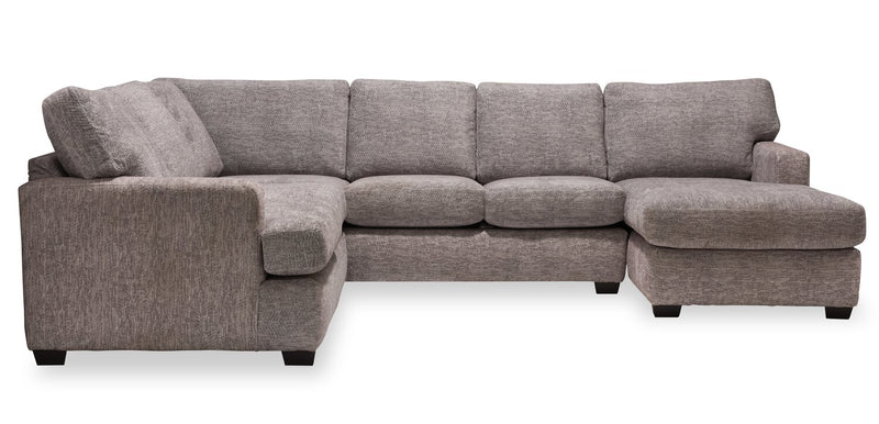 Luxe 3-Piece Right-Facing Sectional - Zaftig Dove