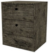Hart Bedside 2-Drawer Nightstand, 18.4\"W x 22.2\"H, Made in Canada - Grey 