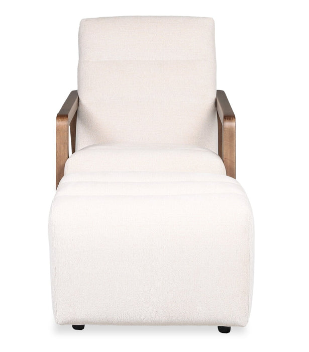 Cove 27\" Chenille Fabric Ottoman – Taupe 