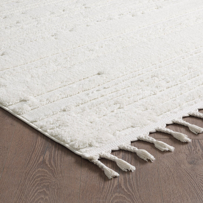 Riley Cream Abstract Area Rug - 5'3\" x 7'7\" 