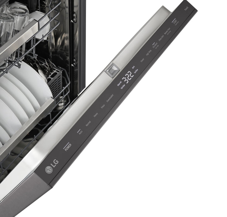 LG 24\" 44 dBA Built-In Top-Control Dishwasher with QuadWash® Pro - Black Stainless Steel - LDNPM654D