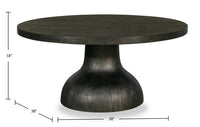Eldon 38” Modern Round Solid Wood Coffee Table - Coffee Bean 