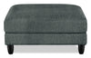 Lounge Modular 40\" Chenille Fabric Ottoman – Grey