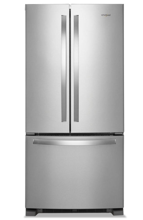 Whirlpool 33\" 22 Cu. Ft. Bottom-Mount Refrigerator - Fingerprint Resistant Stainless Steel - WRFF533… 