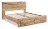 Derekson King Storage Bed - Natural