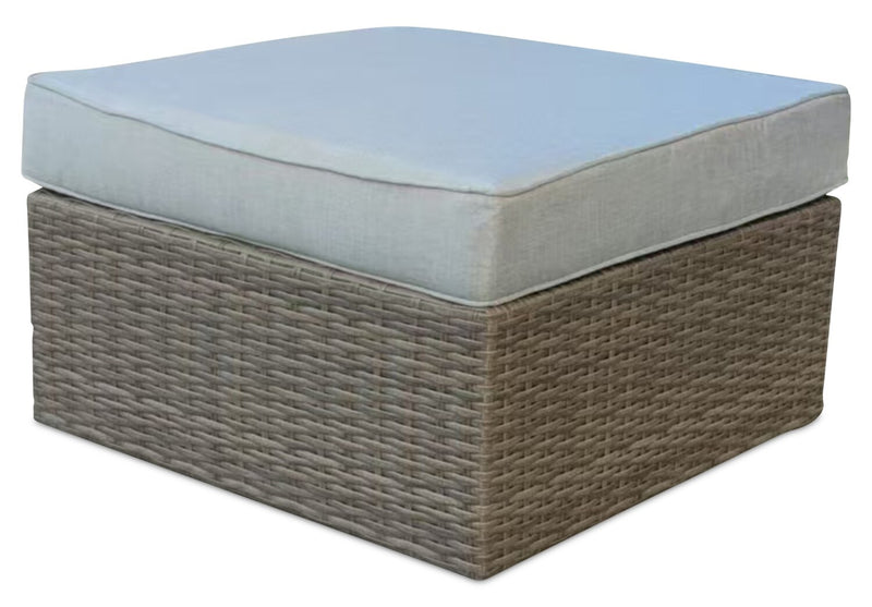 Naples 2-Piece Patio Ottoman Set - Grey