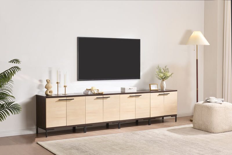 Sonora 4-piece TV Stand with Storage - Dark Oak