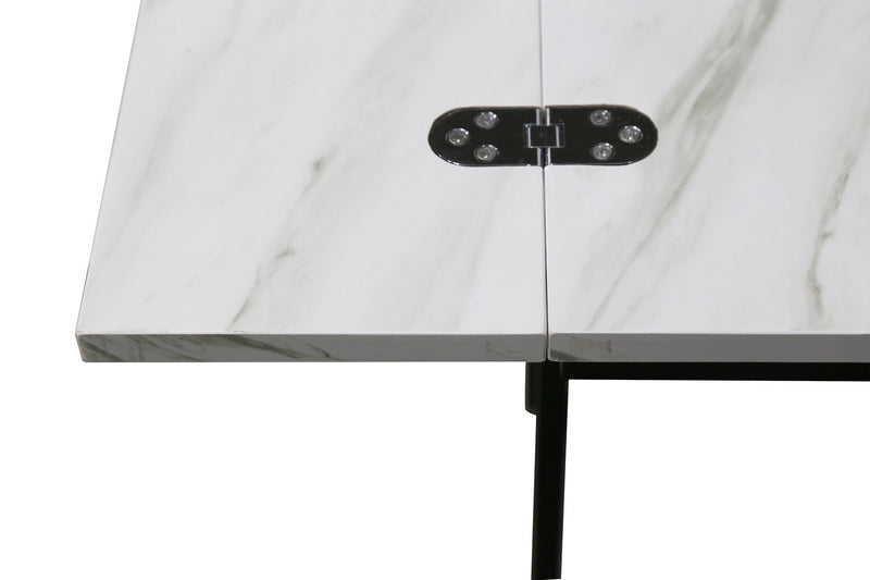 Pia Foldable Chairside Table - White
