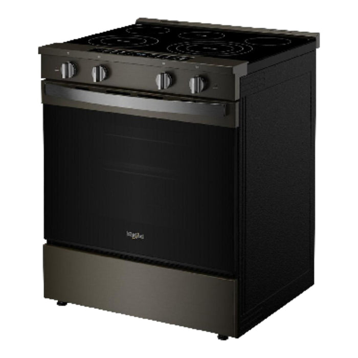 Whirlpool 5.3 Cu. Ft. Electric Range with Air Fry and WipeClean™ Coating - Black Stainless Steel - YWSES7530RV